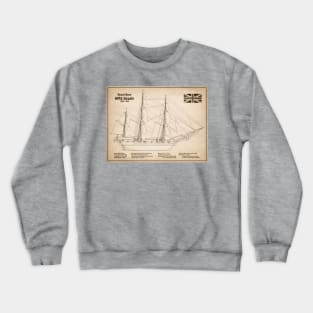 Charles Darwin HMS Beagle Tall Ship - SDL Crewneck Sweatshirt